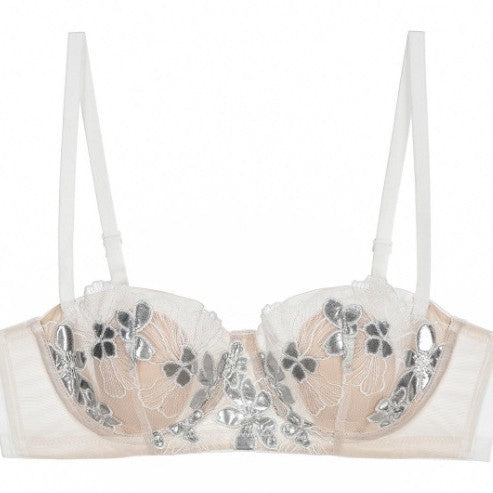 Thin sexy embroidery bra set