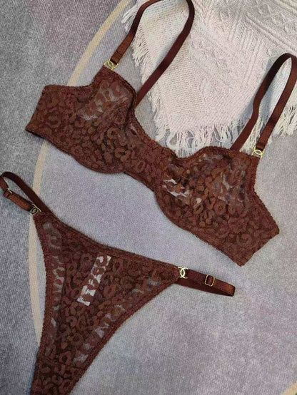 Ultra-Thin Sponge-Free Mesh Big Chest and Small Sexy Lingerie Set