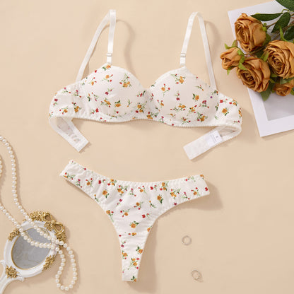 Sexy Pure Desire Small Floral Bra Set